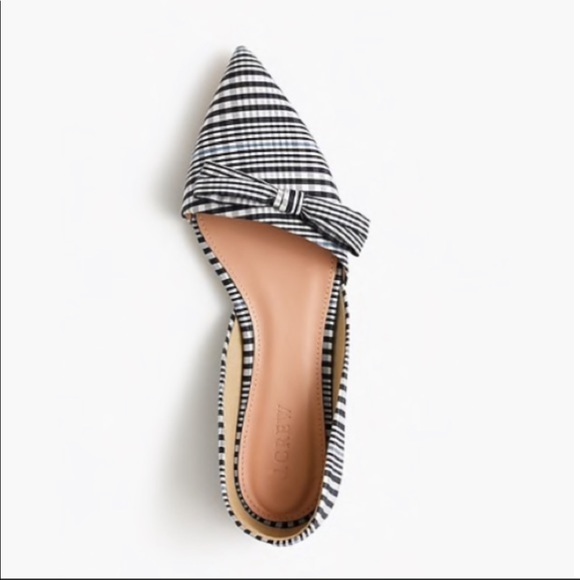 J. Crew Shoes - J. Crew Sloan Plaid D’orsay Flats with Bow. Size 8.5.